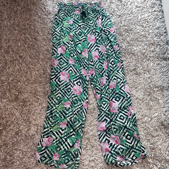 Boom Boom Jeans Pants - Boom Boom Jeans tropical floral pants